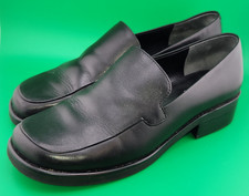 Franco Sarto Bocca Women's Slip-on Loafers in Black Leather Size 9M