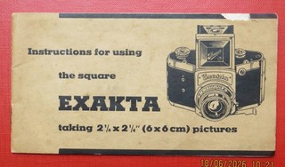 EXAKTA 66. Original 1939 instruction booklet. Rare & good. In GB
