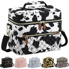 Insulated Lunch Box For Women Reusable Leak Proof Cooler Bag Cow Print Tote