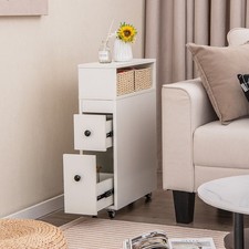 Narrow Toilet Cabinet Movable Bathroom Storage Cart