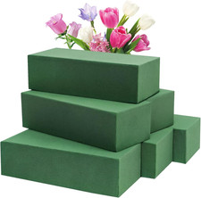 6 Pcs Floral Foam Blocks, Green Wet Dry Flower Foam for Fresh  Artificial Flowe