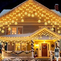 Lichterkette AußEn 10M 240 Leds Schneeflocke Weihnachtsbeleuchtung Warmweiß