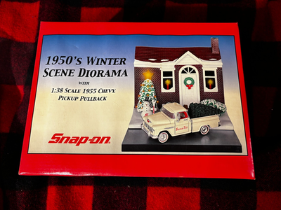 自動車 Snap-on 1950's Winter Scene Diorama Snap-On Tools 1950s Winter Scene Diorama 1955 Chevy Pickup