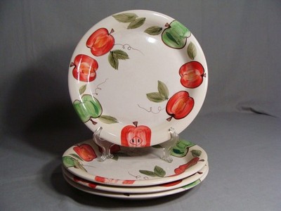 4 Artist's Touch 10 1/2'' Dinner Plates In The Orchard Harmony Pattern
