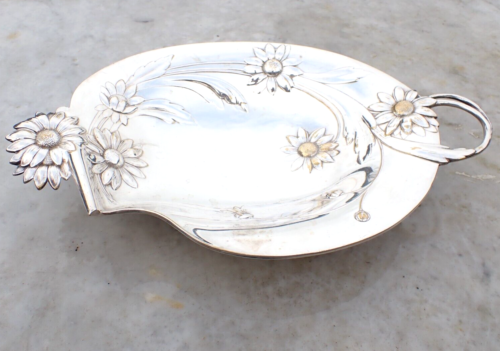 WMF Silver Plated Tray Bon Bon Dish Charger Art Nouveau Jugendstil Daisy Design