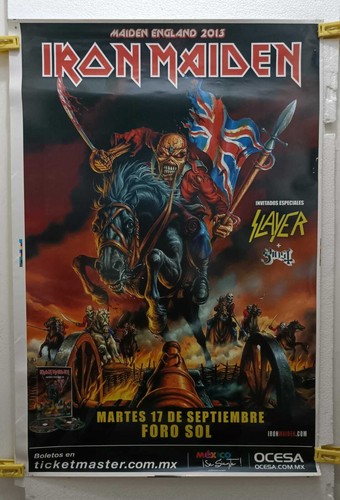 Iron Maiden Poster From The Mexico City Concert 2017 ( Unframed ) - Picture 3 of 5