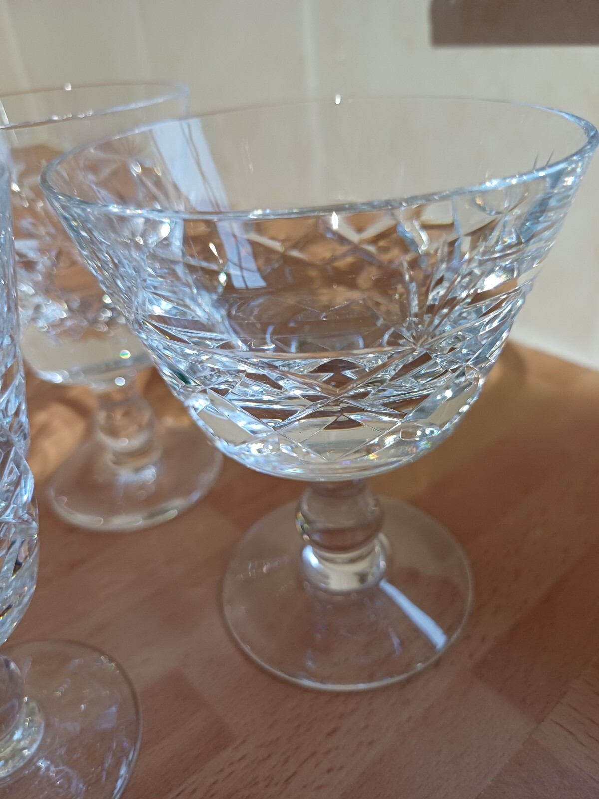 Collection Of 6 Cut Glass Wine/ Sherry And Martini Glasses eBay