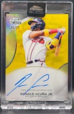 2024 Topps Chrome Black Ronald Acuña Jr. Ivory Auto Gold Trim #/25
