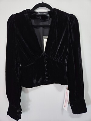 New! Realisation Par The Kaia in Black Velvet, XS (100% Authentic) *Rare
