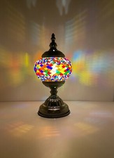 Handmade Stained Glass Mosaic Table Lamp Light Turkish Moroccan For Home Decor