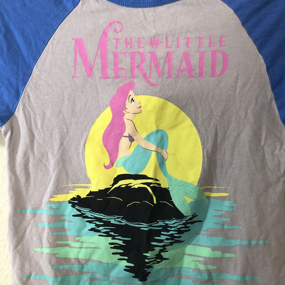 Disney "The Little Mermaid" youth size XS shirt blue/gray - Image 4 of 4