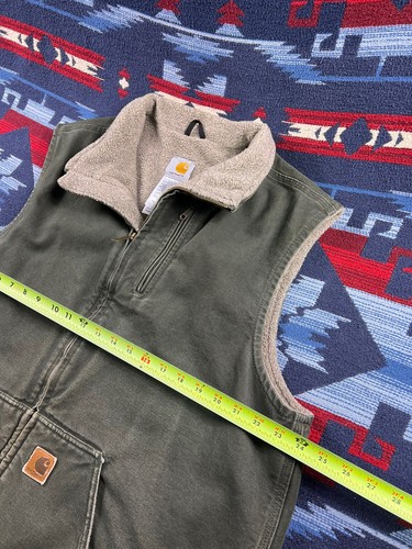 CARHARTT Green Sherpa Lined Mock Neck 