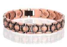 SOLID COPPER LINK MAGNETIC BRACELET health energy stress LO healing magnets NEW