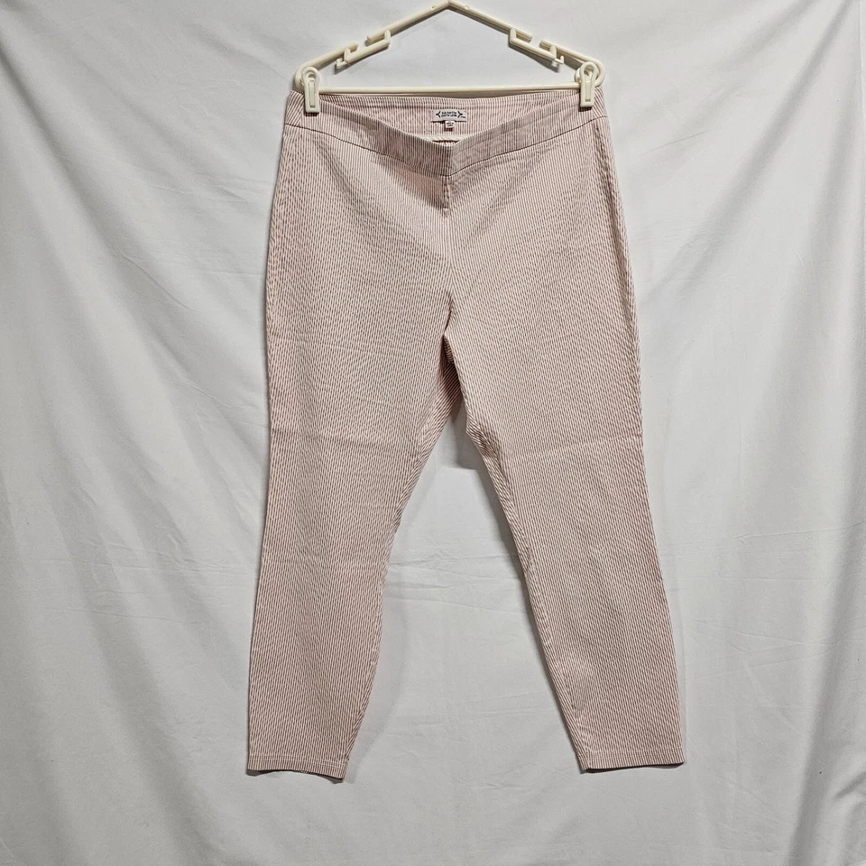 Pantalones Legging Nanette Lepore Rayas Elásticos Mujer Talla XL Algodón Rosa Foto 2 de 4