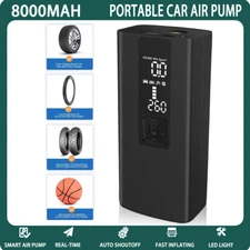 Real-time Air Compressor Tire Inflator Fits Car Moto Bike Tires Air Pump 2000mAh