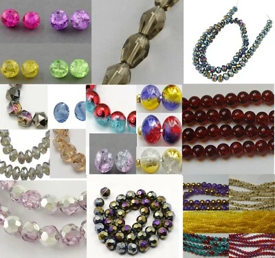  1 Strang Glasperle Tropfen PerleSchmuckperle Bastelperle Beads Tear Drops  - Bild 1 von 3