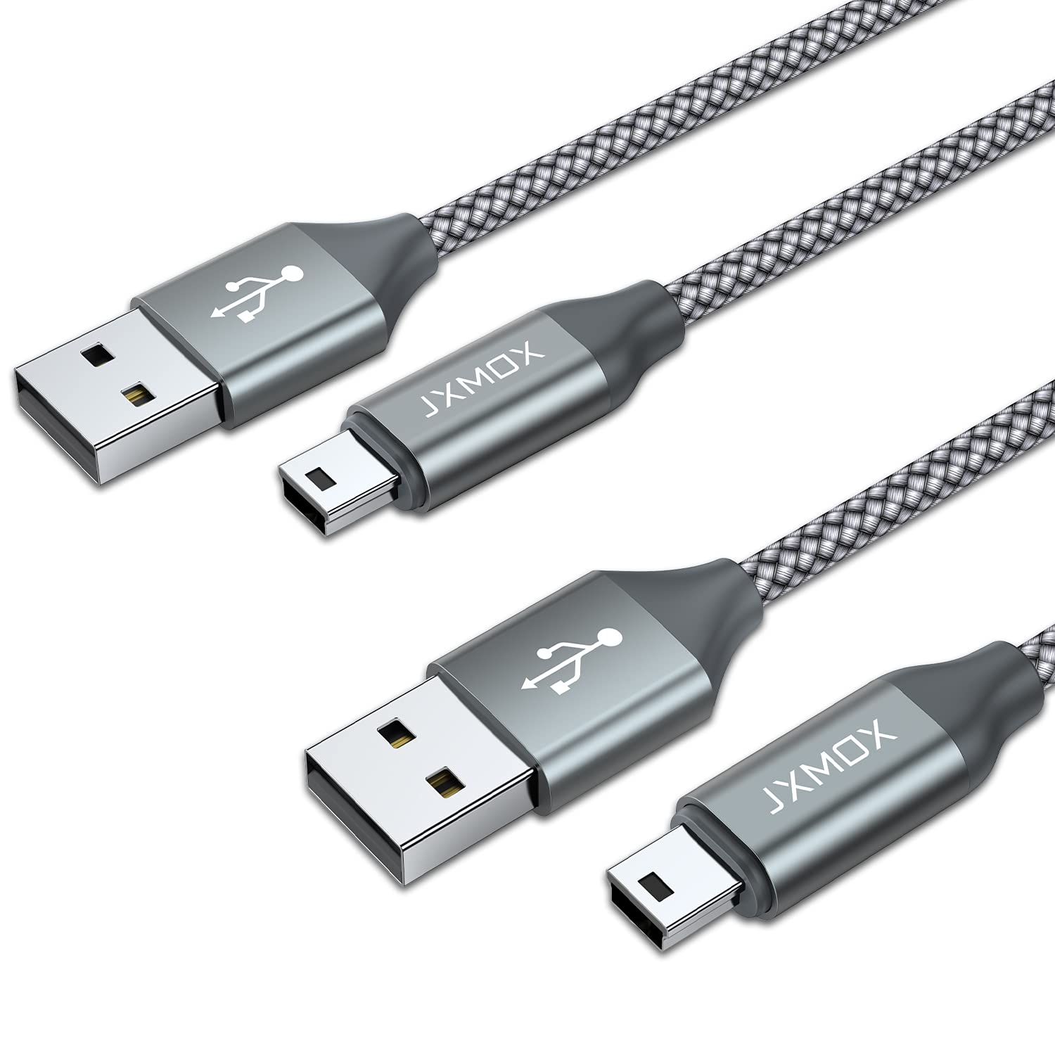 JXMOX 2-Pack 3.3ft USB 2.0 A to Mini B Charging Cable