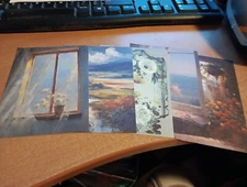 5X SHEETS NOSTALGIC/VINTAGE FOR SCRAPBOOKING/JOURNALS  +/- 13X9 CM (VIN703)