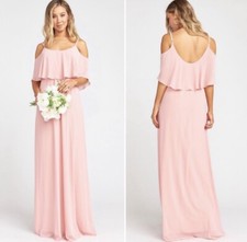 Show Me Your Mumu Caitlin Ruffle Maxi Dress Dusty Blush Crisp New XXL