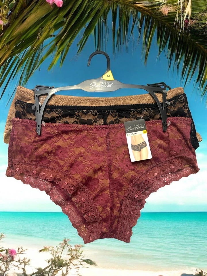 PRIMA VALENTINA~3Pk Bragas Cortas de Encaje Niño Multico~TODAS LAS TALLAS REGULARES~¡Gran Ajuste! Foto 4 de 4