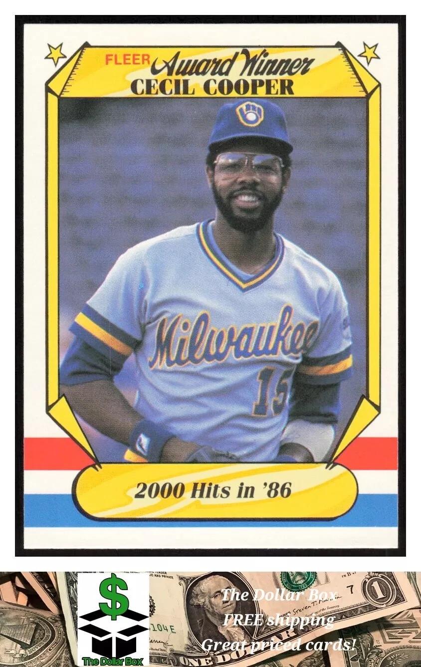 1987 Fleer Award Winners #10 Cecil Cooper - Milwaukee Brewers