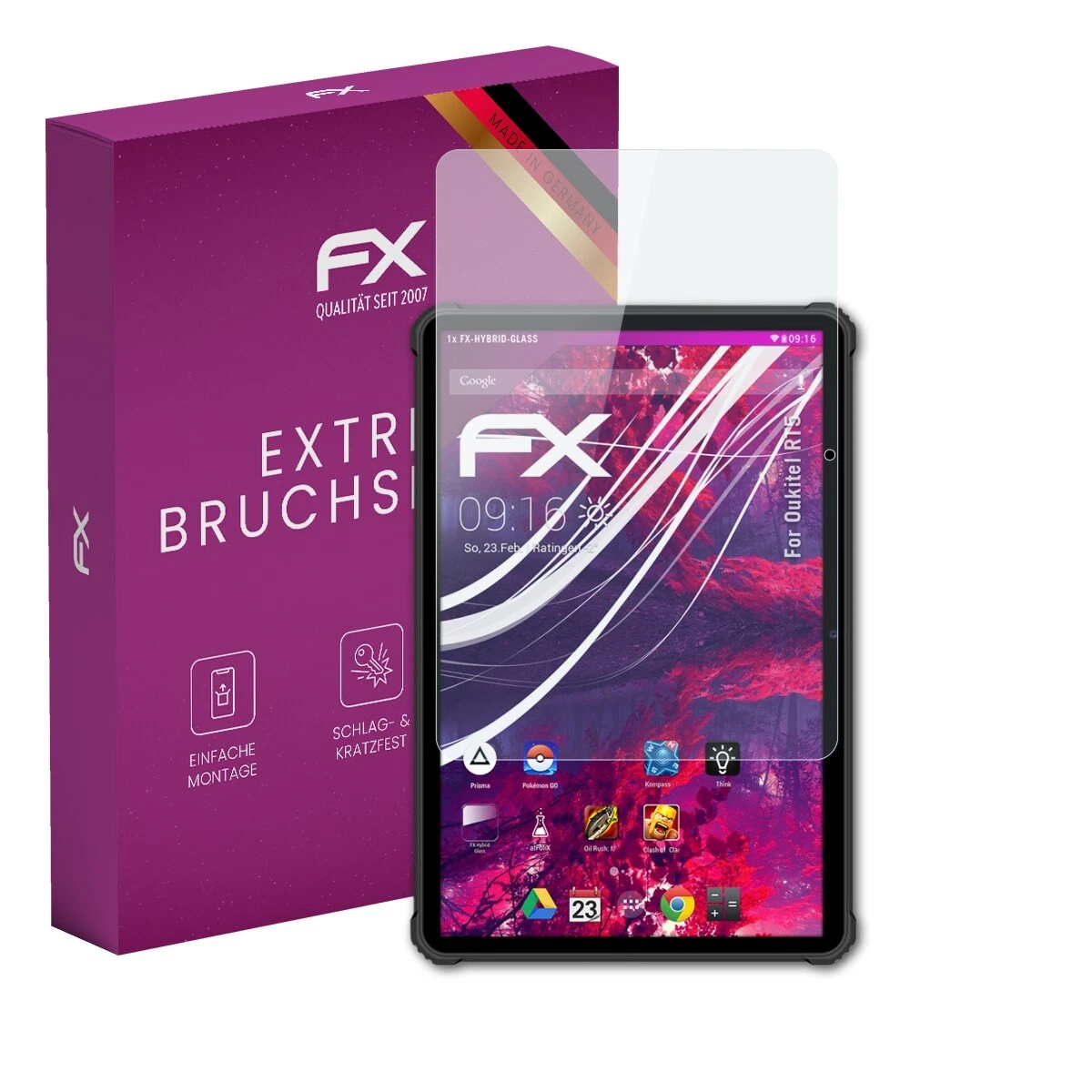 AtFoliX glass film for Oukitel RT5 screen protector 9H protective armor