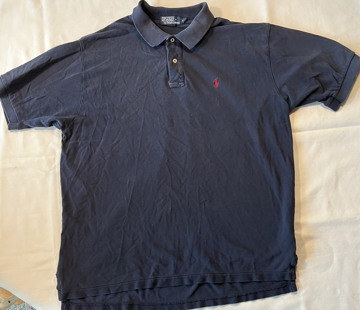 Polo Ralph Lauren Polo Shirt Mens XXL Navy Blue Embroidered