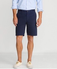 Lands End Shorts Mens 40 Blue Chino Short w Pockets  Adjustable Waist