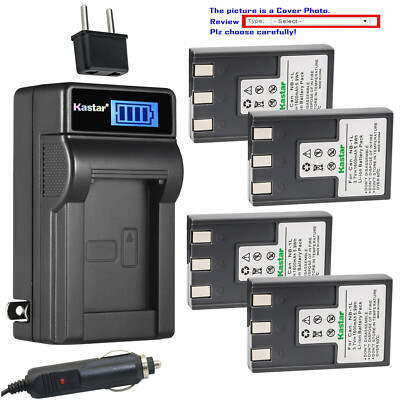 Kastar Battery LCD AC Charger for NB-1L NB-1LH & Canon Digital IXUS V2 Camera