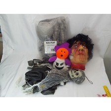 Halloween Horror D cor Set: Skeleton Hanging Prop Bloody Head Mask Spooky Plus