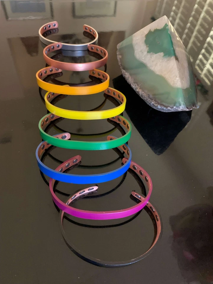 Preciosa Pulsera Magnética Cobre Puro Equilibrio Energía Artritis Dolor Alegría Foto 2 de 4