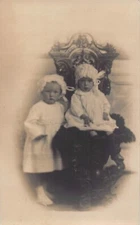 A731 RPPC Perry and Gladys Perry Girls Children Blackpool 1921 postcard