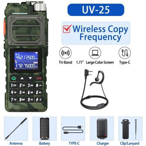 2PACK BAOFENG UV-25 WALKIE TALKIE LONG RANGE TRI-POWER FM TWO WAY HAM RADIO SET - Bild 8 von 19