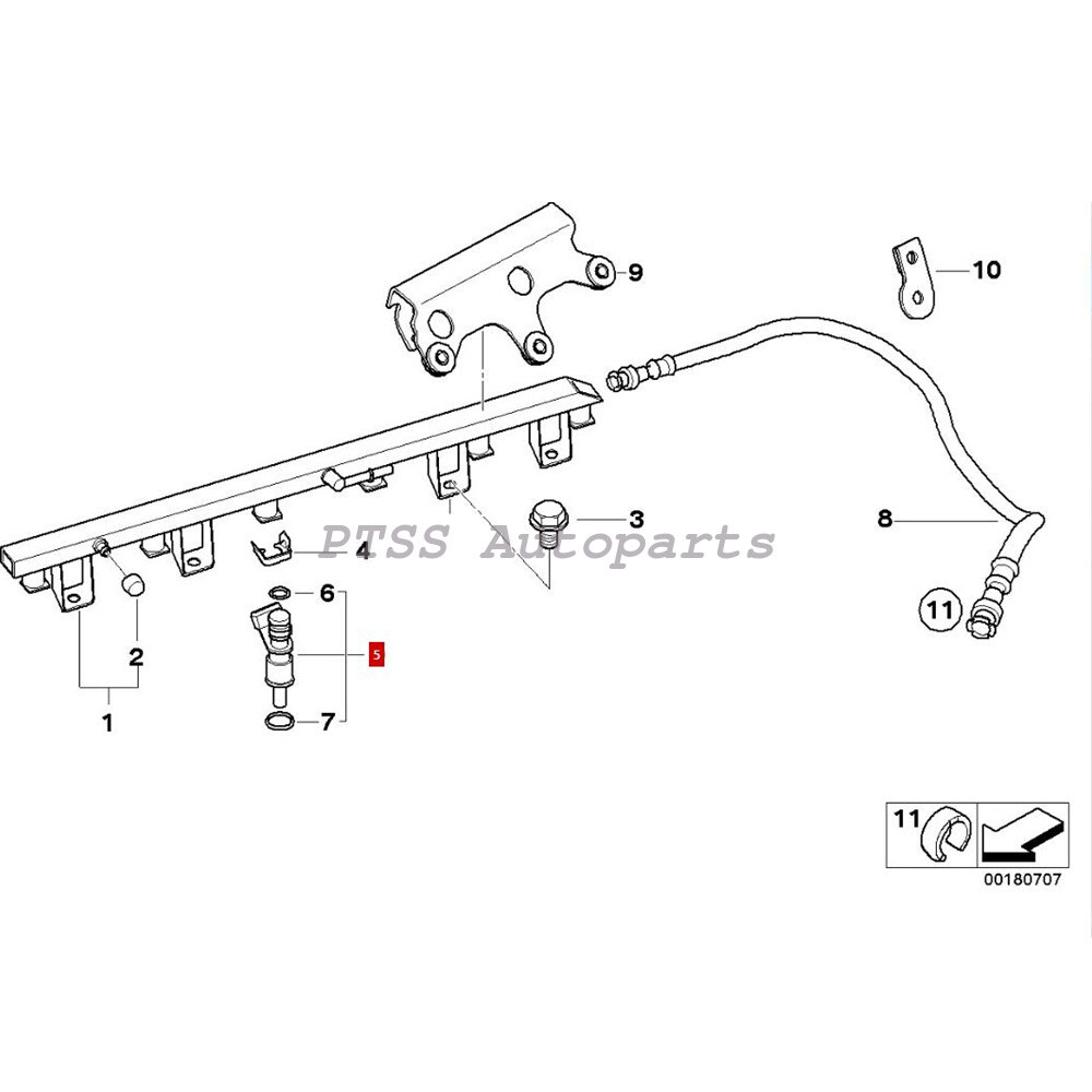 OEM VDO 1353753163 1x Fuel Injector for BMW 330Ci 330i 525xi 528i 