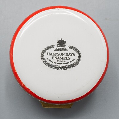 Halcyon Days Enamels Trinket Box Christmas 1983 Flowers