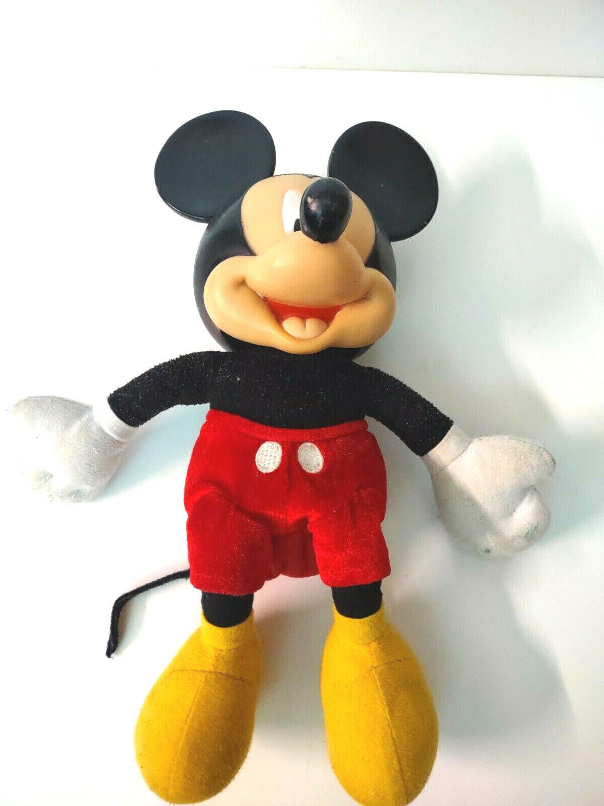 Antique Mickey Mouse Puppet 1968 KCare -Rare Toy - Plastic Head and Plush Body