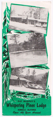 Vintage Whispering Pines Lodge Kernville Kalifornien Reise Broschüre Broschüre