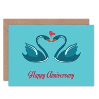 SchwäNe Paar Liebe Herz FüR Frau Ehemann Karte Zum Hochzeitstag