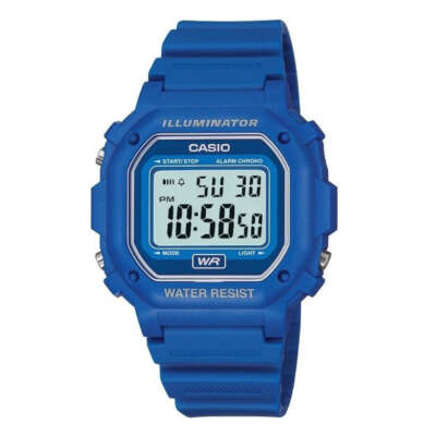 Casio Uhr F-108WH-2AEF Unisex Retro Collection Blau UVP 24,90£