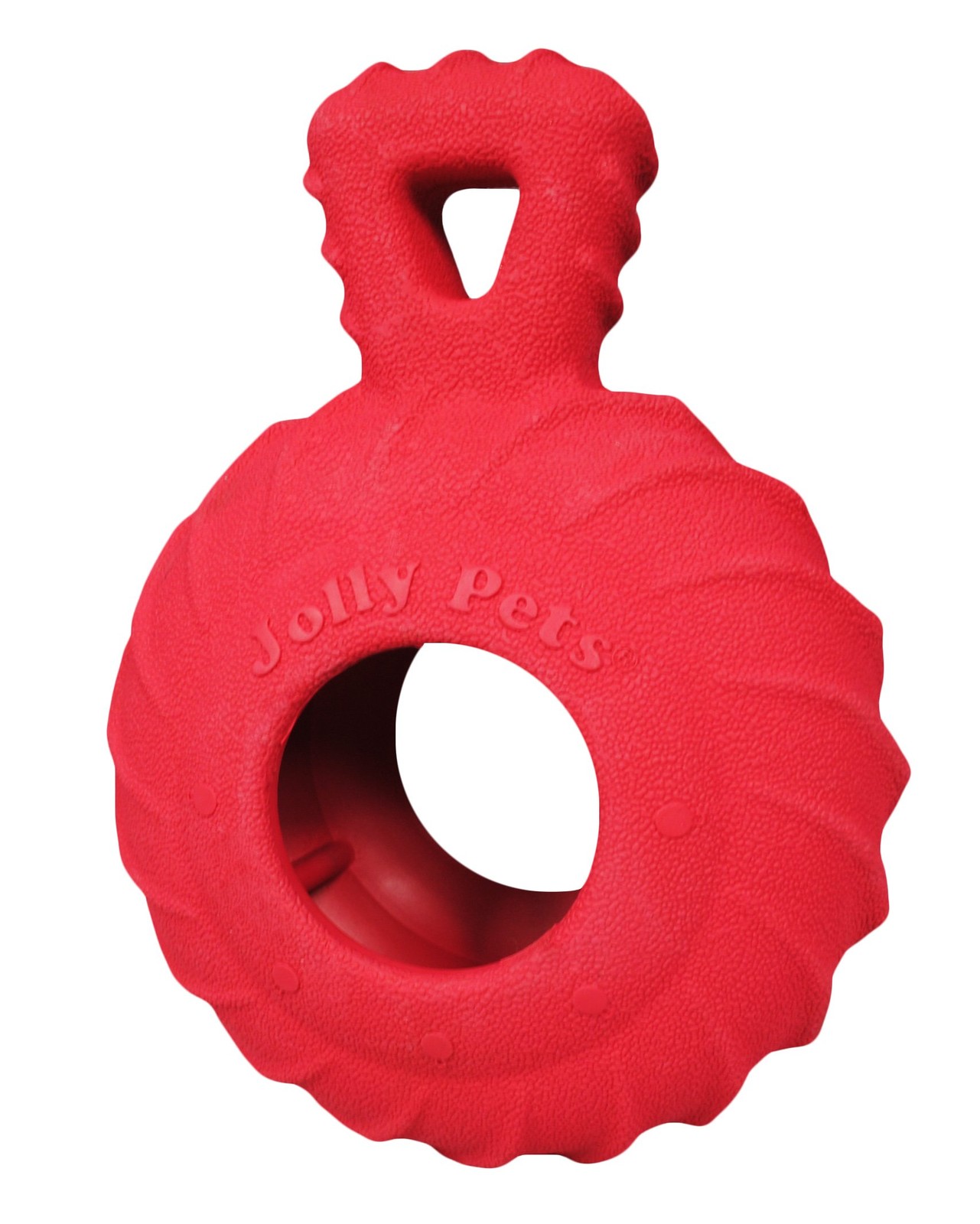 Jolly Pets Tuff Treader Dog Toy 6 Inch Red Durable Chew Fetc