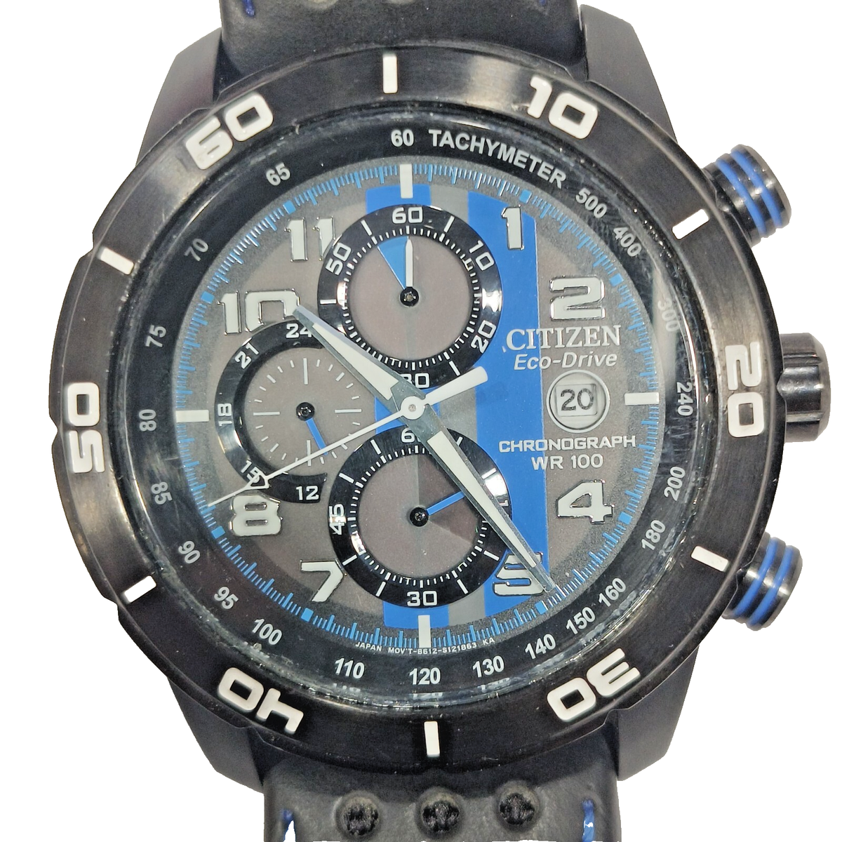 Citizen Eco-drive Chronograph Watch Wr100 B612-s084059 for sale