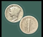 1927-S - 10c Mercury Dime - Silver - KM# 140 - Very Good - Low Mintage