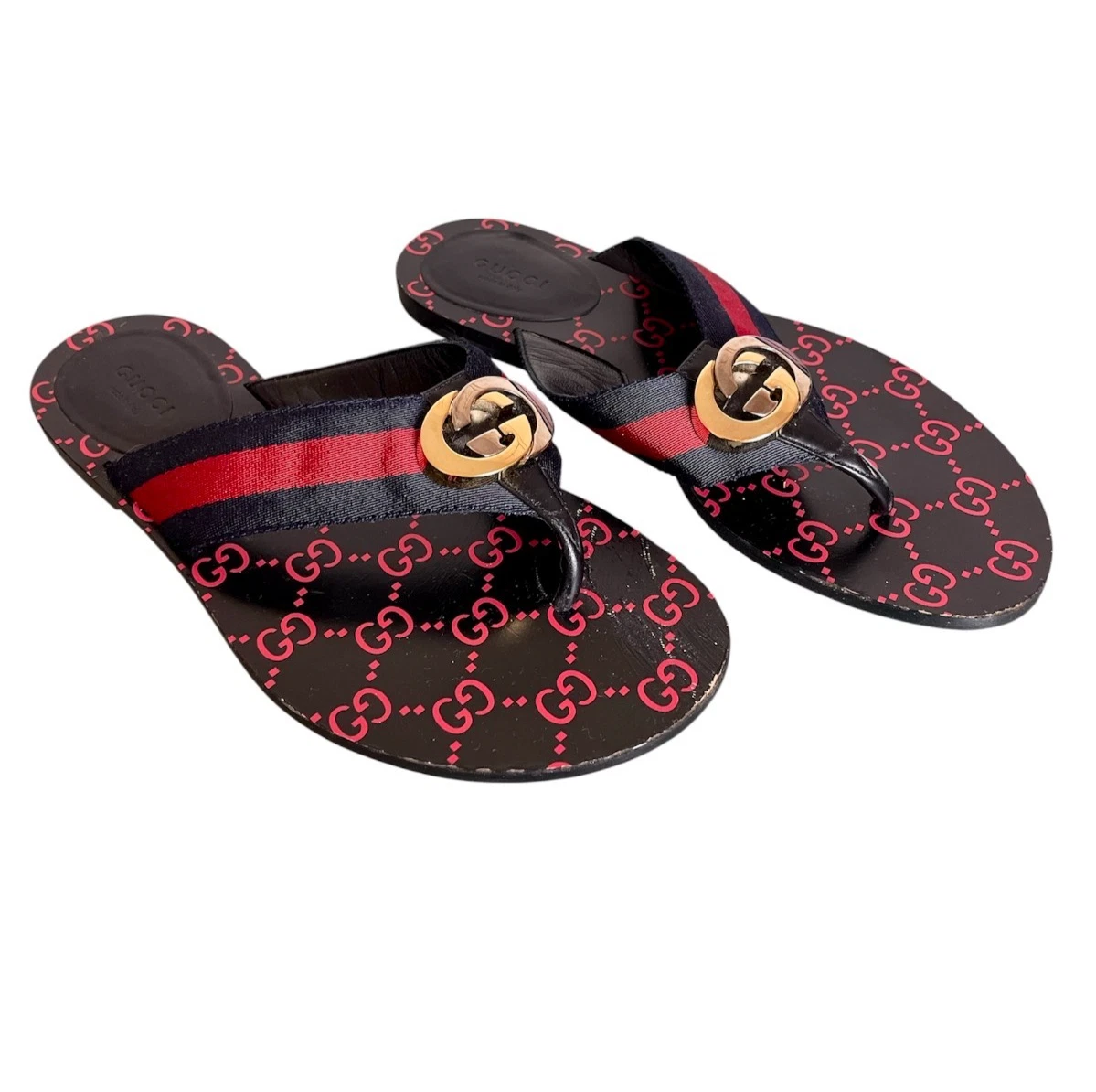 Gucci Women's Flip Flop Upper Leather Sandals for sale | eBay