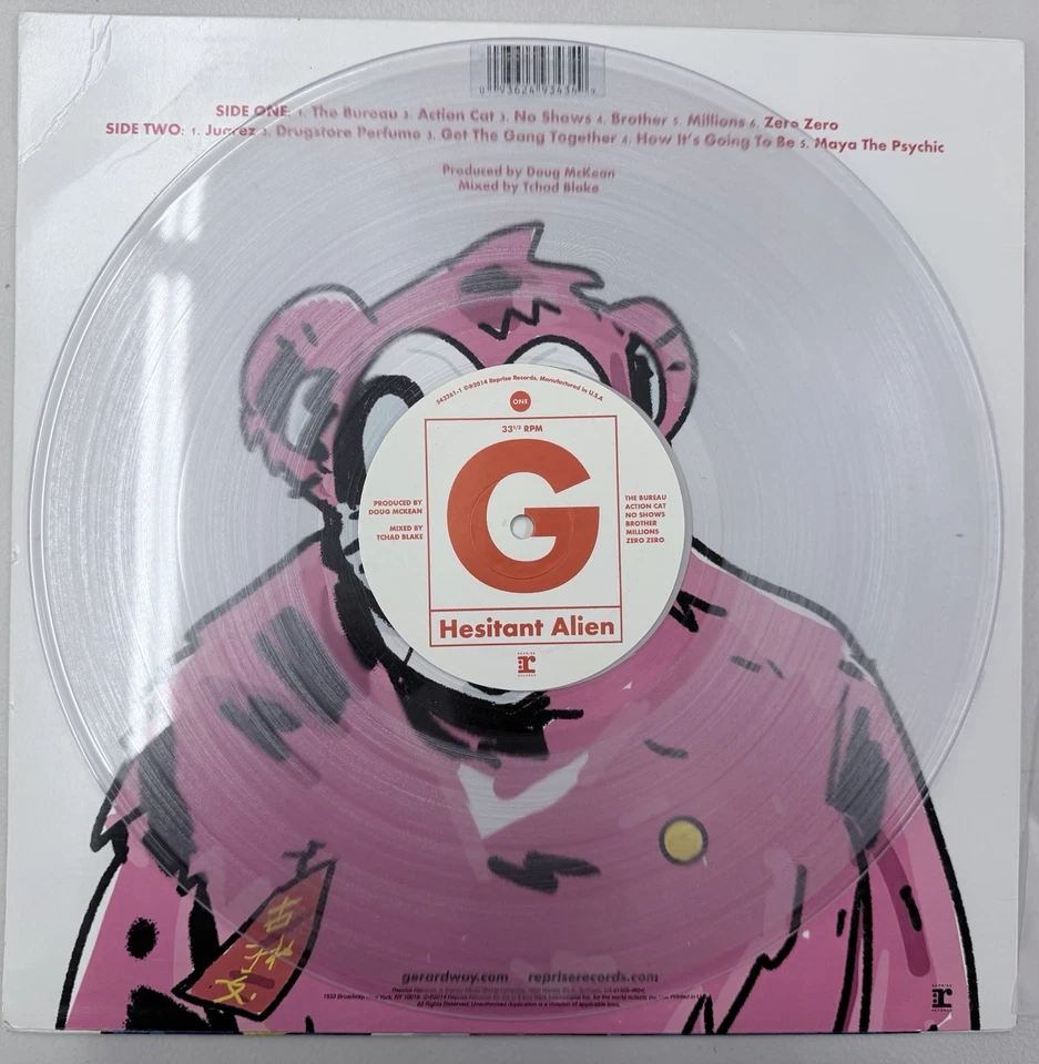Gerard Way "Hesitant Alien" виниловая пластинка альбом - прозрачный винил - первый сольный альбом - Изображение 3 из 4