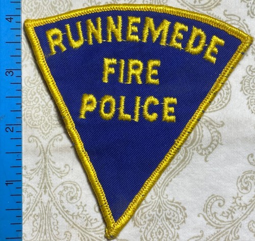 Vintage RUNNEMEDE FIRE POLICE DEPARTMENT New Jersey Patch 1960-1970s