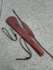 Leather Rifle Carbine Scabbard Guide Gear Holster Saddle Horse Ride Hunting ATV