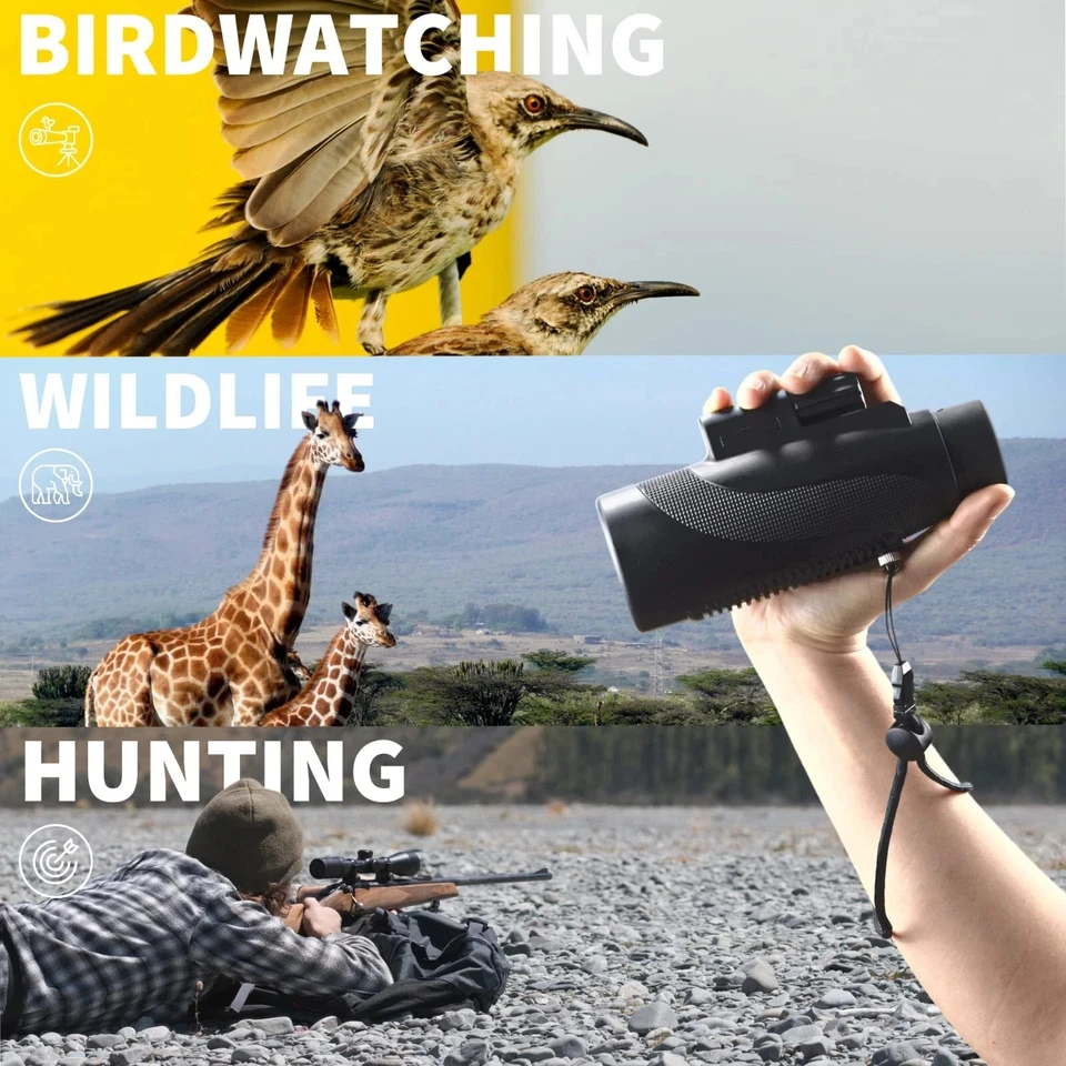 High Power 12x50 Monocular Telescope with Phone Adapter with FMC Lens Waterproof - Image 2 of 4