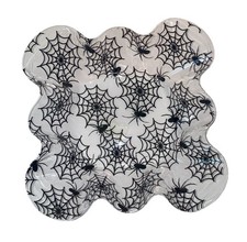 Halloween Decorative Wavy Clear Candy Bowl With Spiderwebs SHIPS IN 24 HOURS 