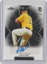 Jack Wise 2021 leaf perfect game auto sn/50