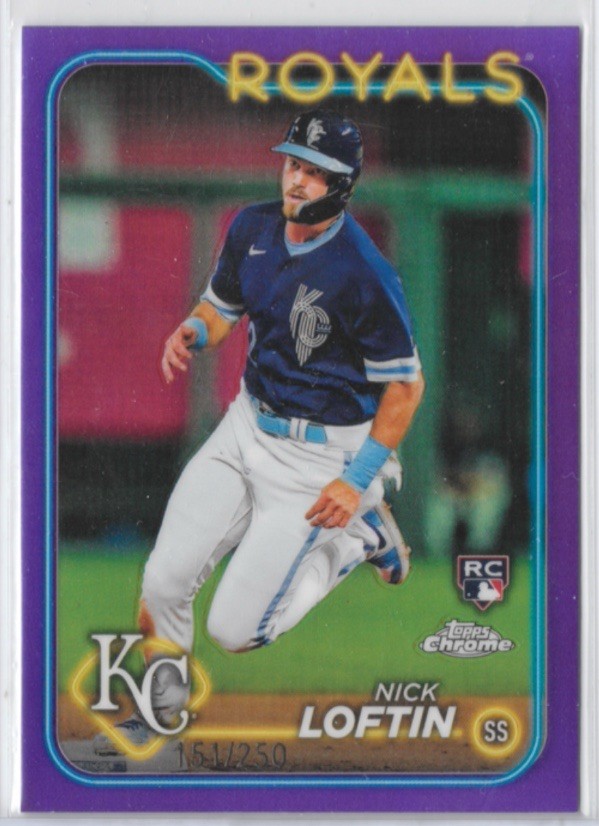 2024 Topps Chrome - Nick Loftin #183 Purple Refractor /250 (RC)